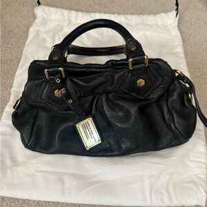SOLD Marc by Marc Jacobs Classic Q Baby Groove Black Leather Satchel Handbag